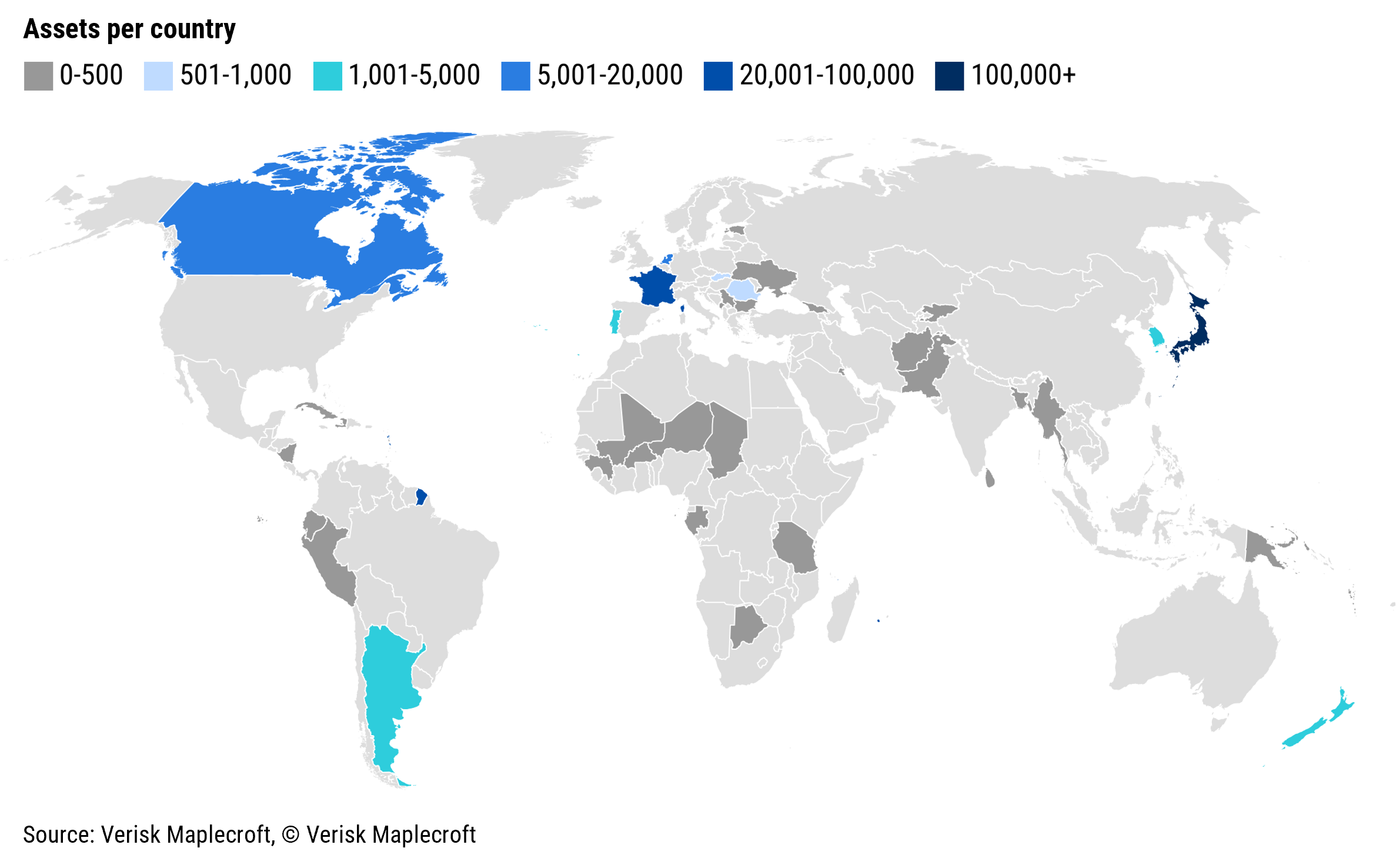 Figure 2: Developed market assets disproportionally exposed to rising political risk