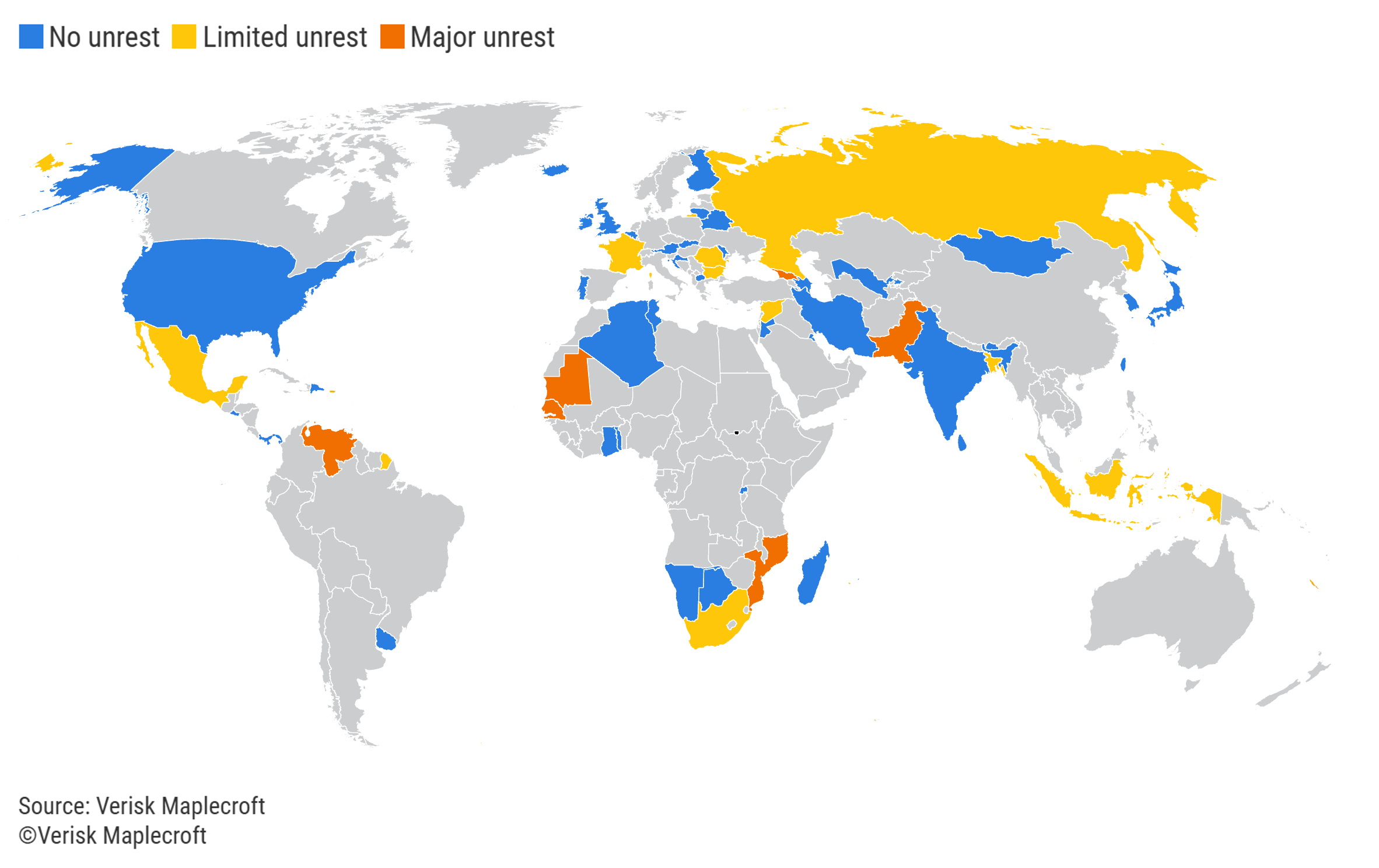 Election-related unrest in states with competitive elections is rare 
